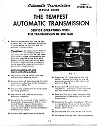 Pontiac Tempest transmission